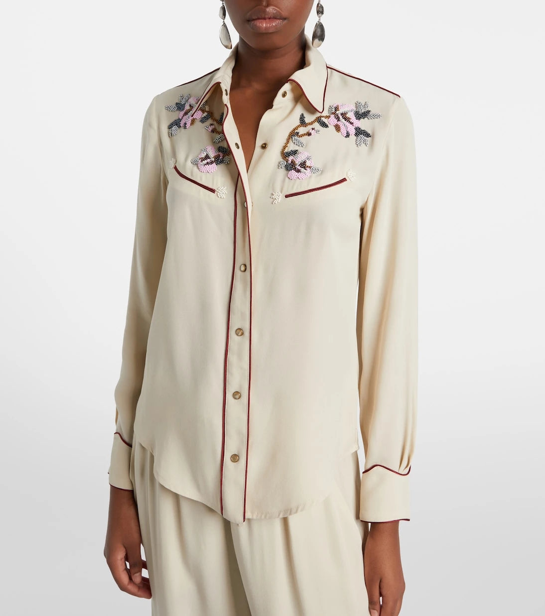 Isabel Marant - Yzea beaded cady shirt
