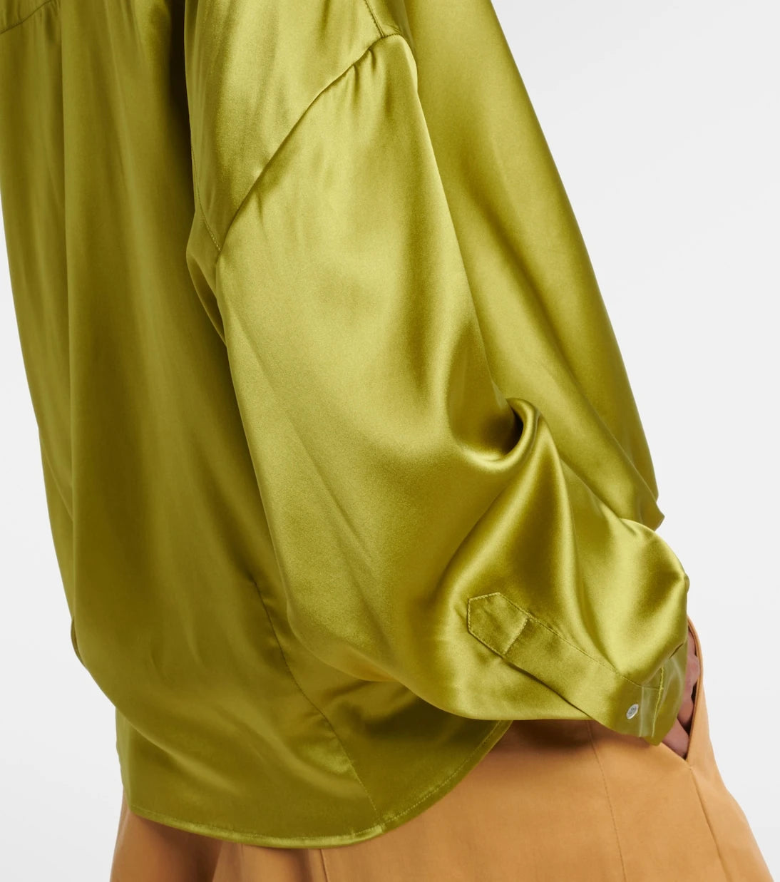 Dries Van Noten - Draped silk-blend satin blouse