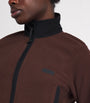 Skims Brown Fleece Zip-Up Cropped Sweatshirt