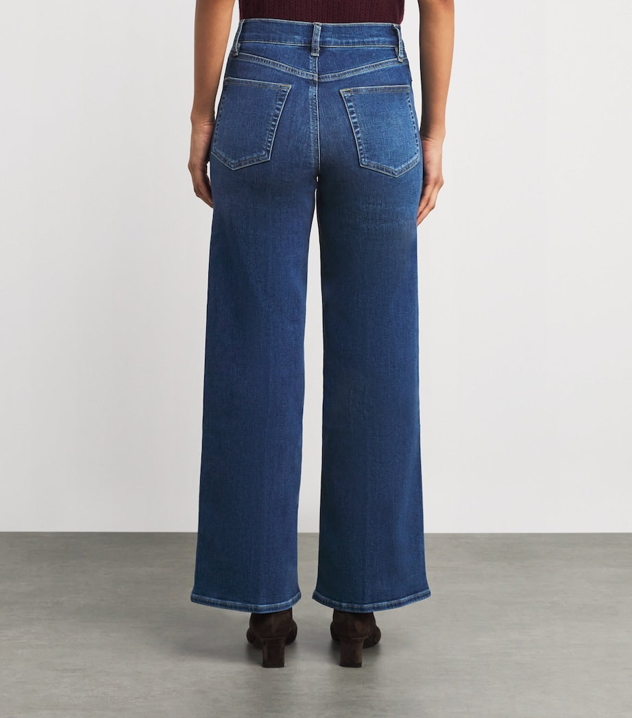 Blue Le Slim Palazzo Wide-Leg Jeans