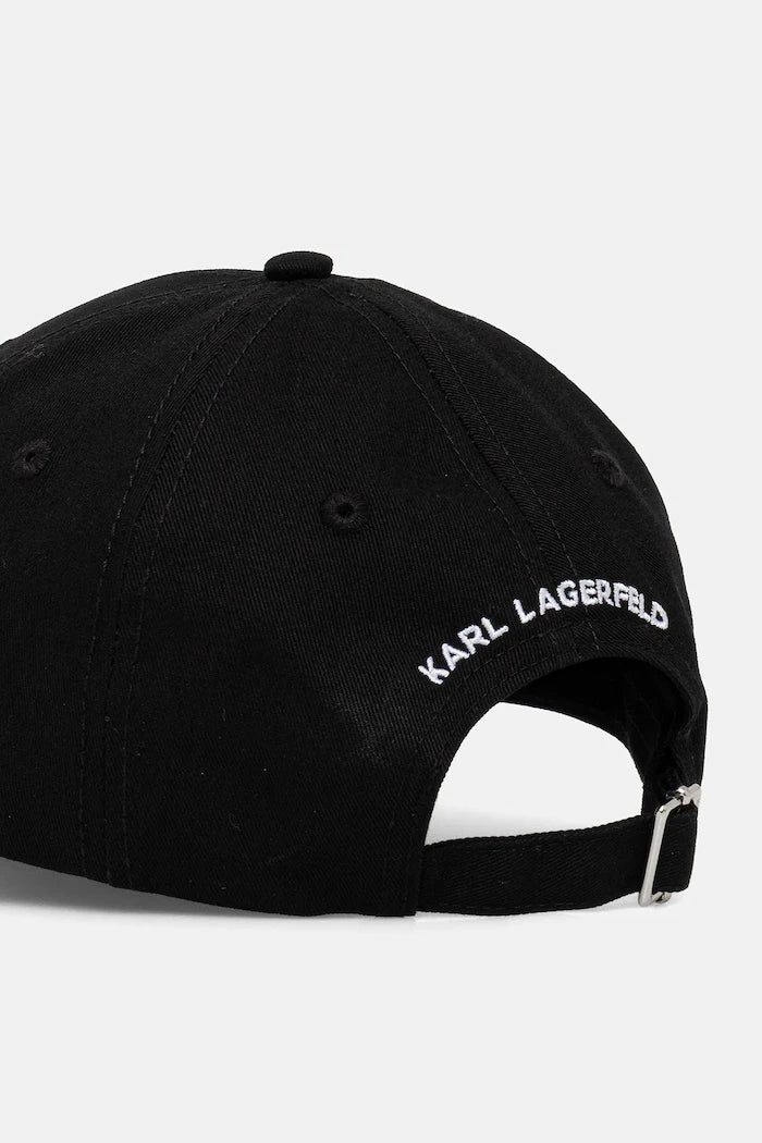 Памучна шапка с козирка Karl Lagerfeld IKON