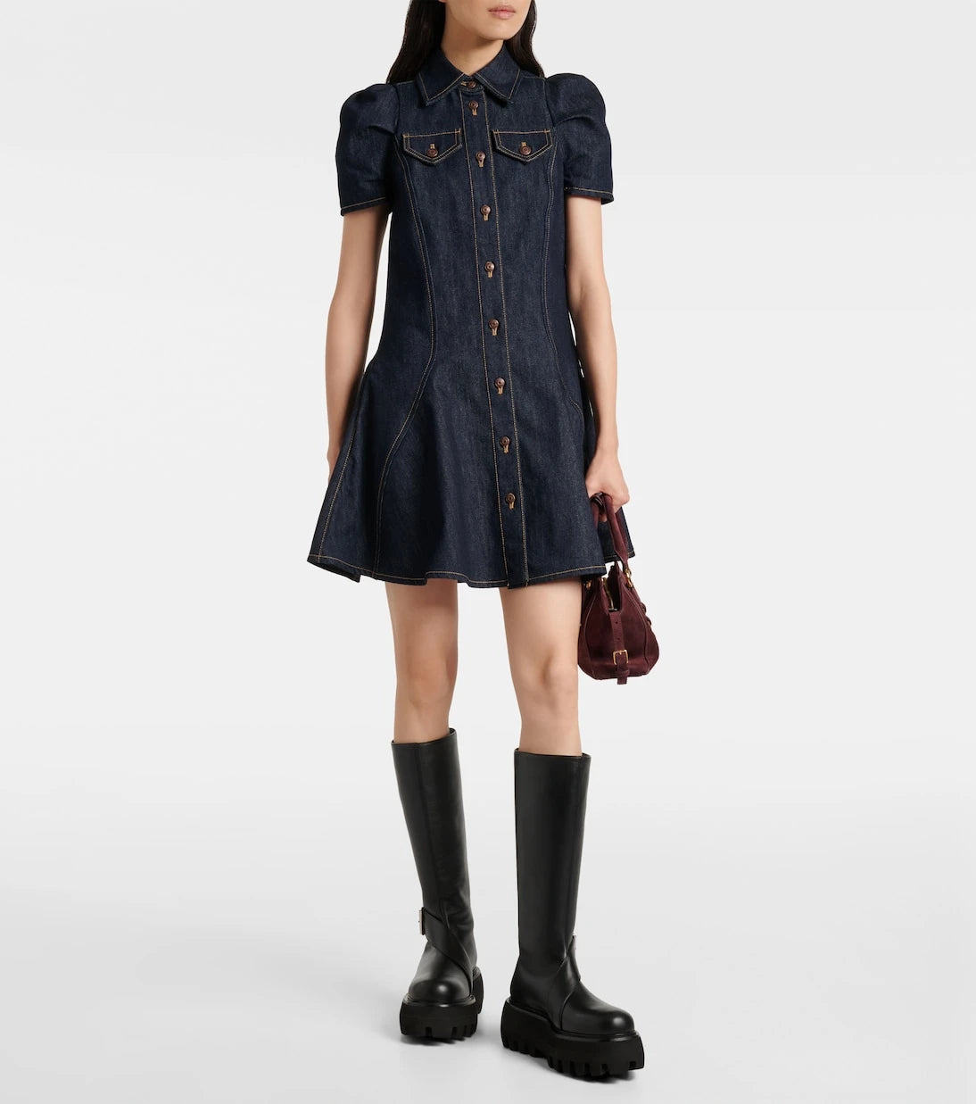 McQueen - Sofa Buckle leather knee-high boots
