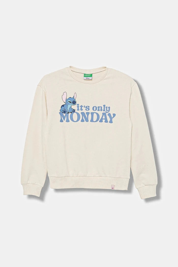 United Colors of Benetton Çocuk Pamuklu Sweatshirt