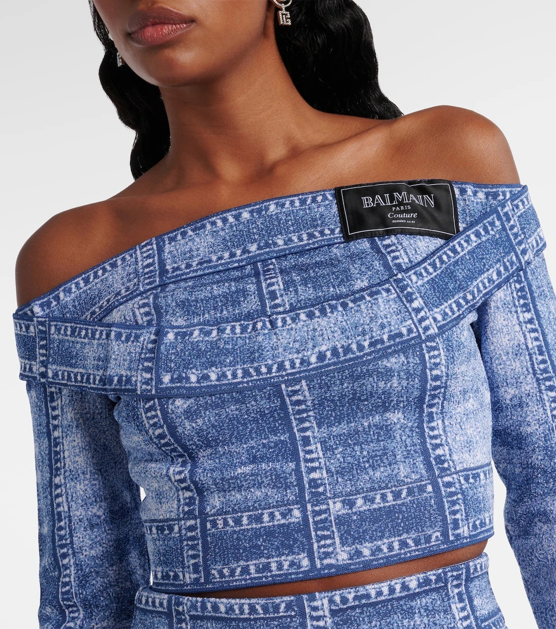 Balmain - Trompe l'oeil crop top