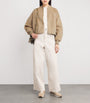 Weekend Max Mara Beige Wool-Blend Bomber Jacket