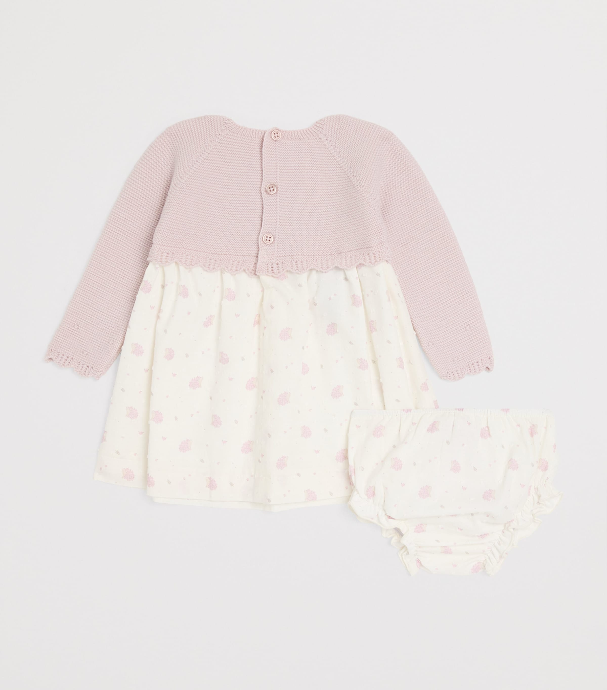 Paz Rodriguez Cotton-Blend Knitted Dress and Bloomers Set (12 Months)