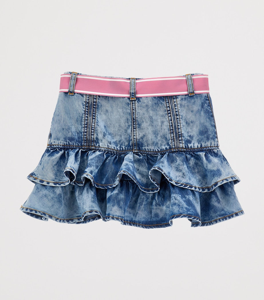 Chambray Bow-Detail Skirt (2-12 Years)