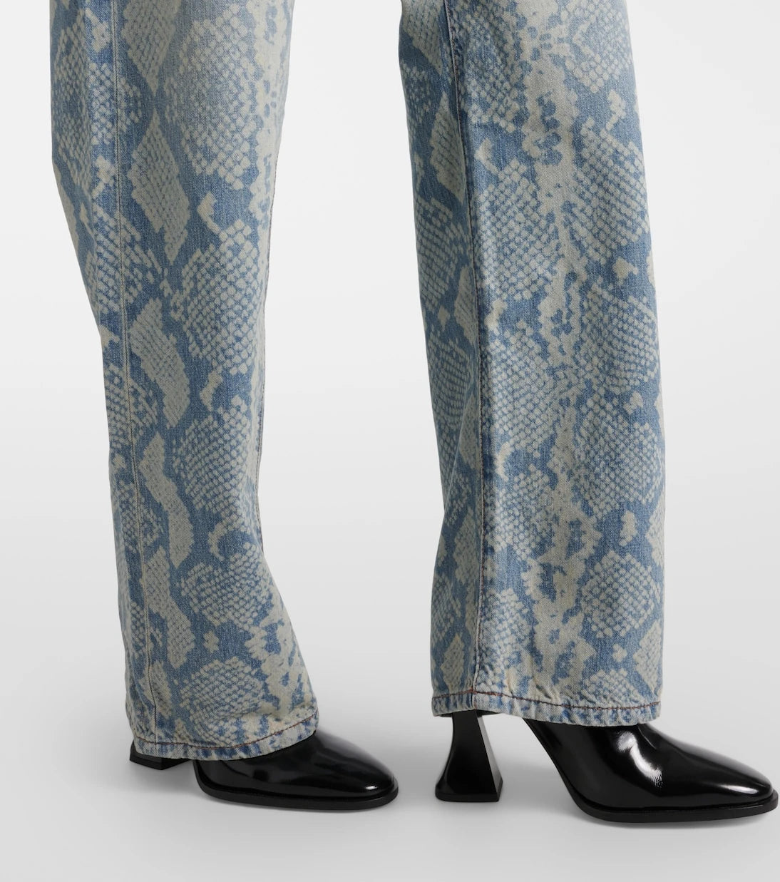 Sportmax - Diego snake-print straight jeans
