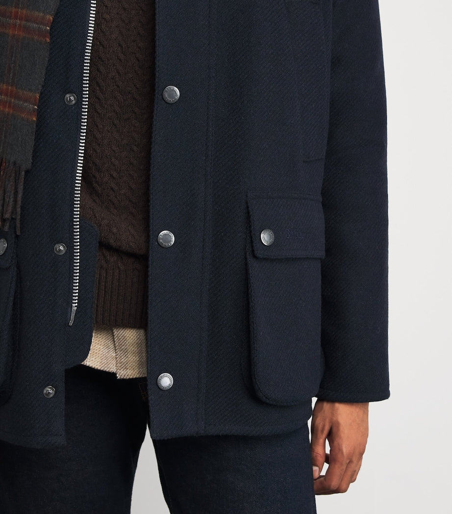 Navy Wool Bedale Jacket