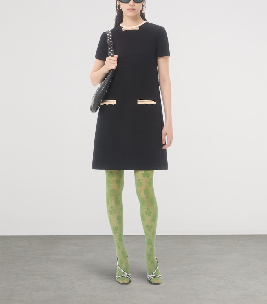 Valentino Beige Wool-Blend Mini Dress