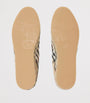 Beige Linen-Blend Check Espadrilles