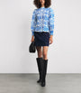 Alice+Olivia Blue Cotton April Pleated Blouse