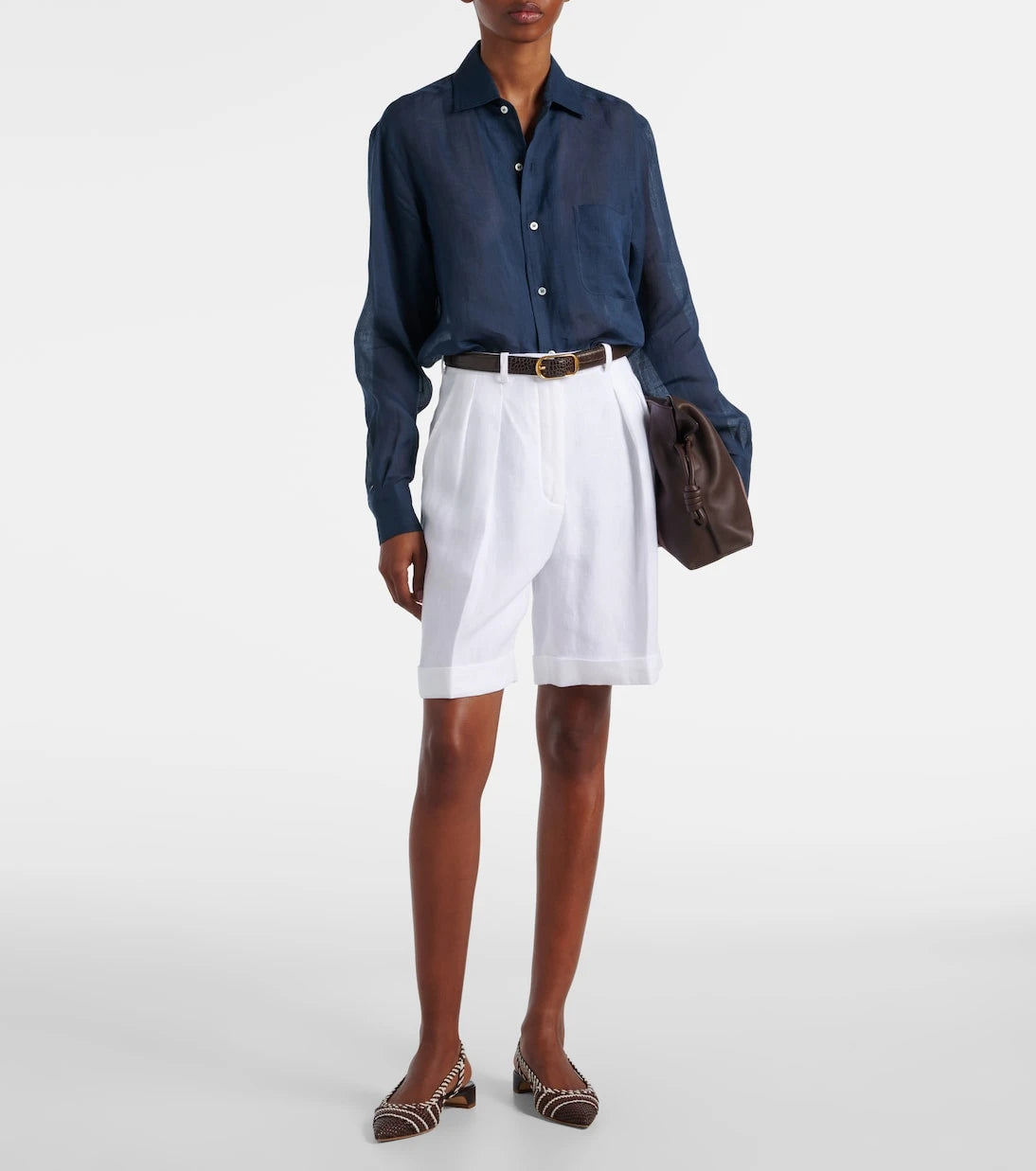Loro Piana - Semi-sheer ramie shirt