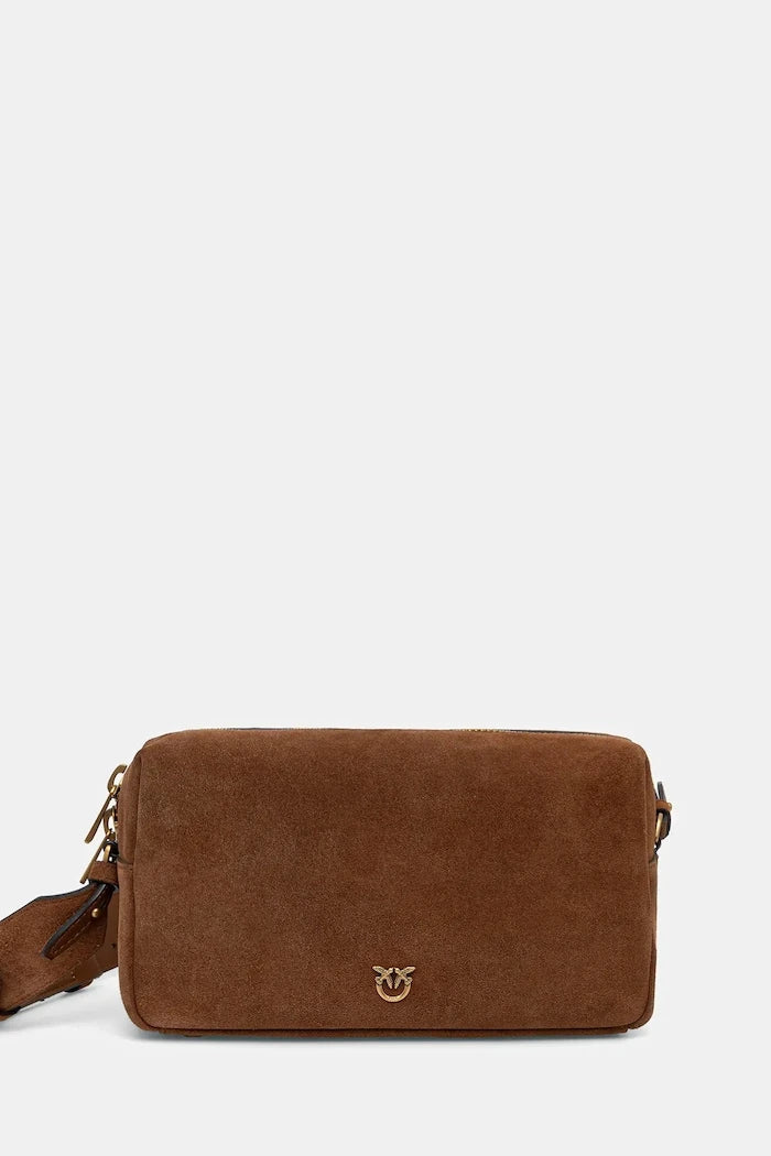 Велурена чанта Pinko Horizontal