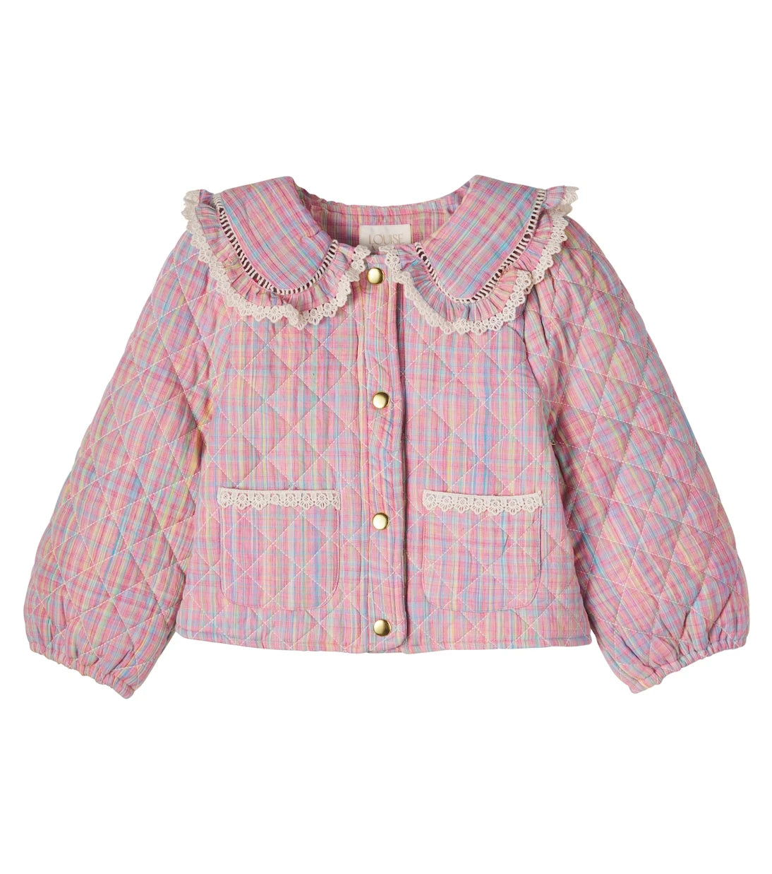 Louise Misha - Joulia checked quilted cotton jacket