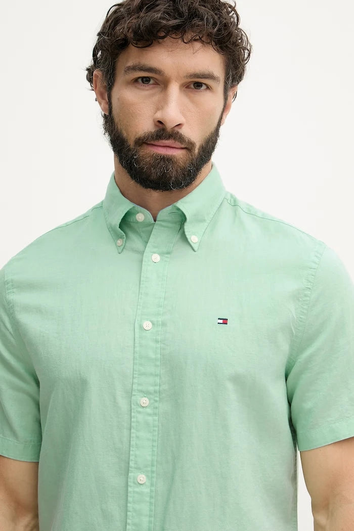 Tommy Hilfiger риза мъжка с лен