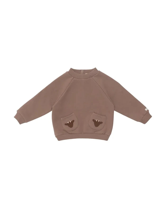 Бебешки памучен суичър Donsje Foppe Sweater Stags