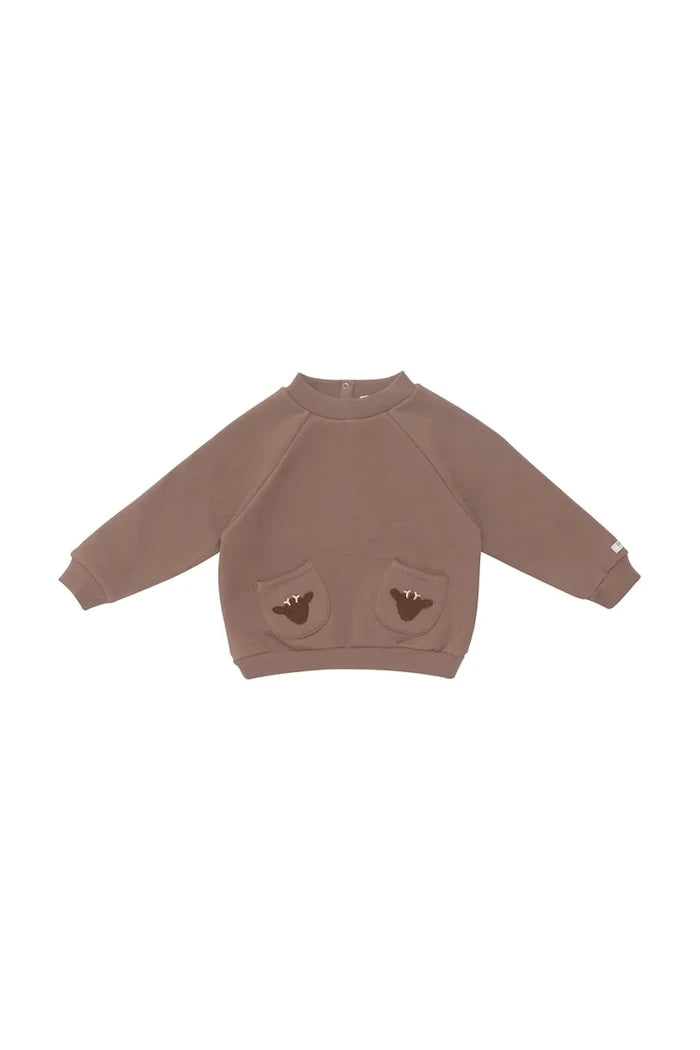 Бебешки памучен суичър Donsje Foppe Sweater Stags