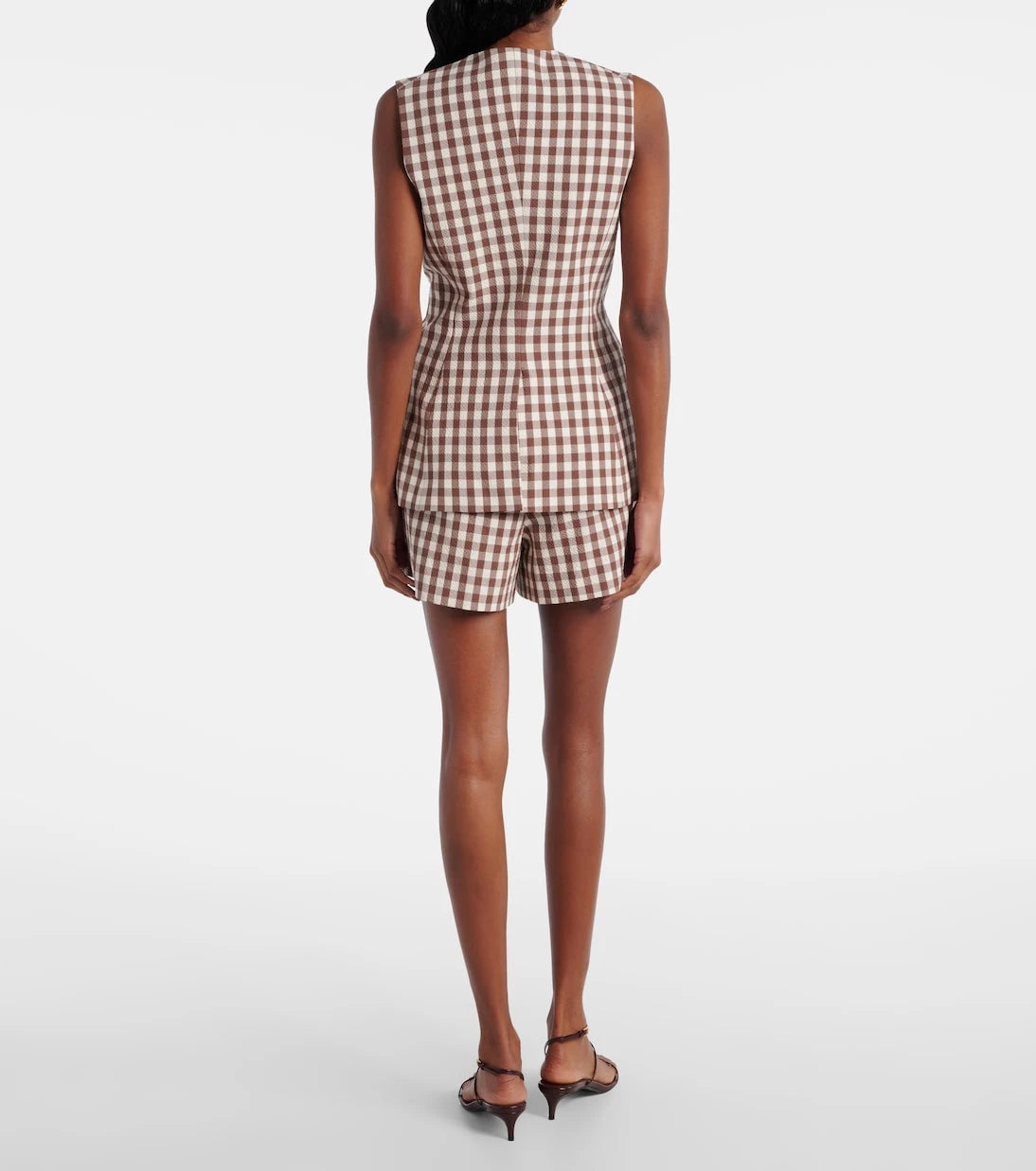 Veronica Beard - Lois gingham seersucker top