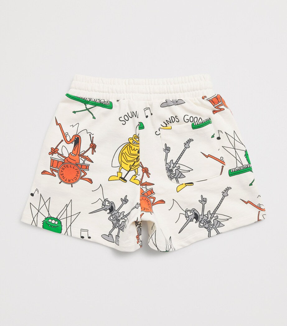 Stella McCartney Kids Organic Cotton Bug Band Sweatshorts (3-14 Years)