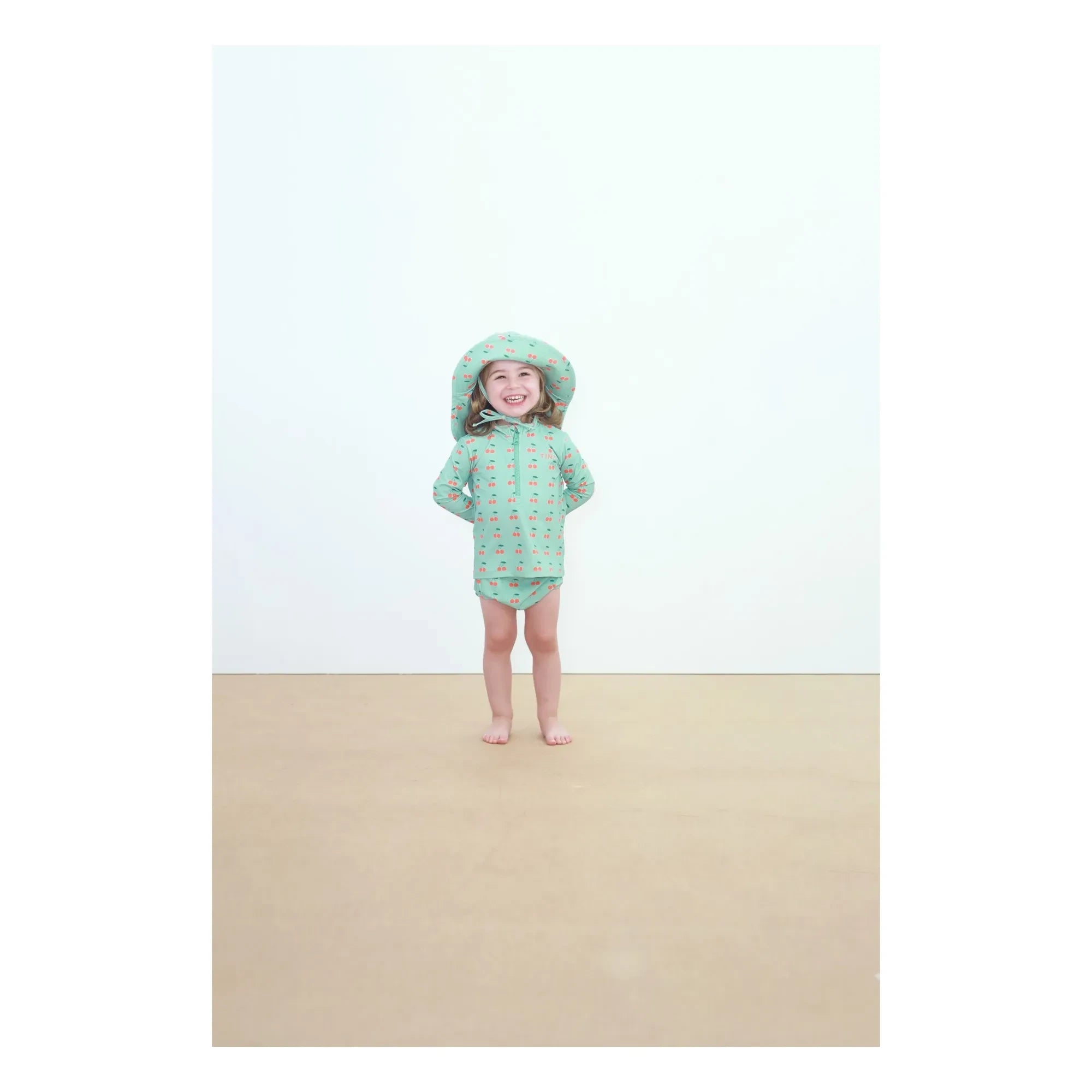 Tinycottons - Cherry Baby UV Protection Bath T-Shirt | Green water
