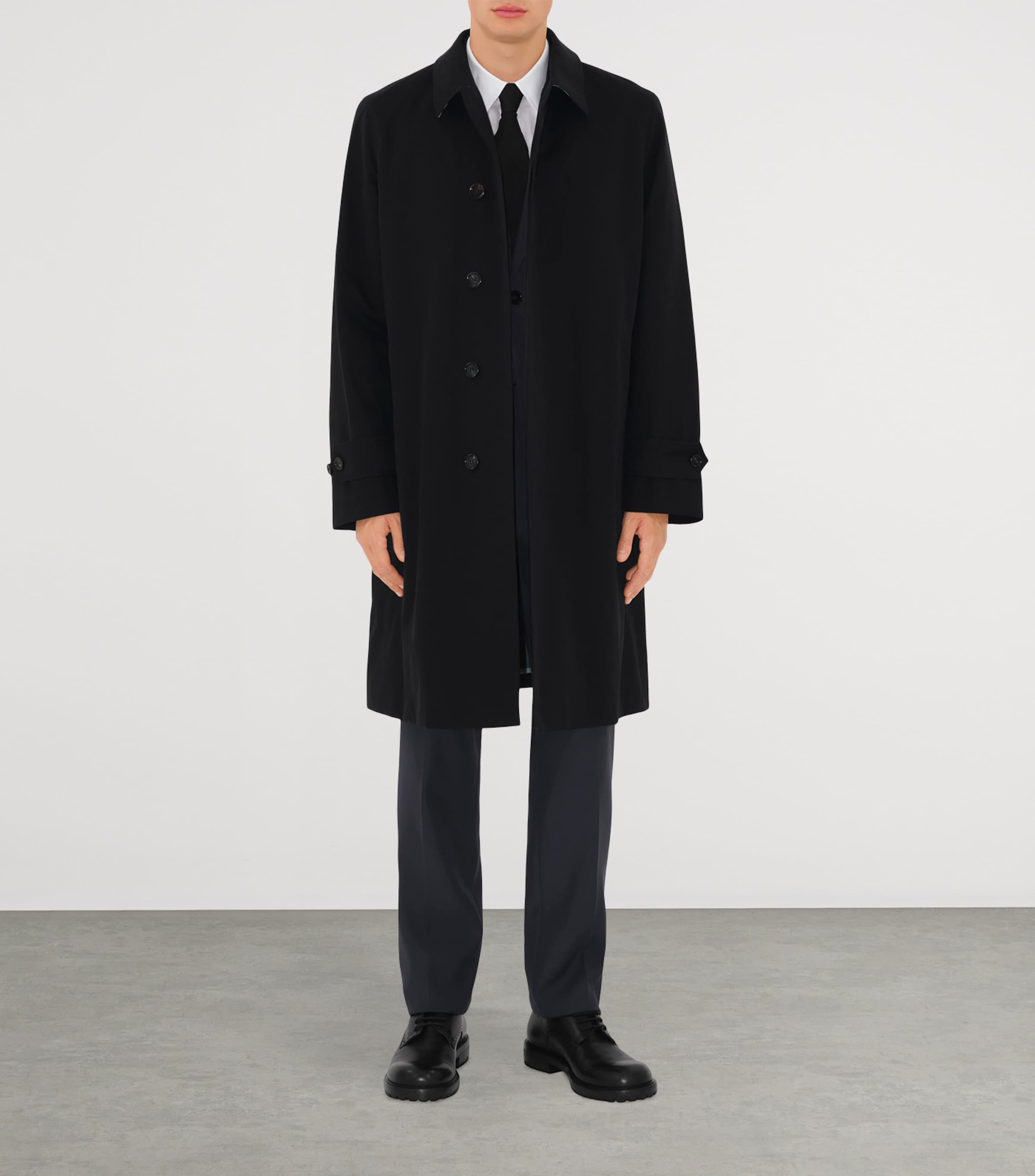 Cotton Gabardine Car Coat BLACK