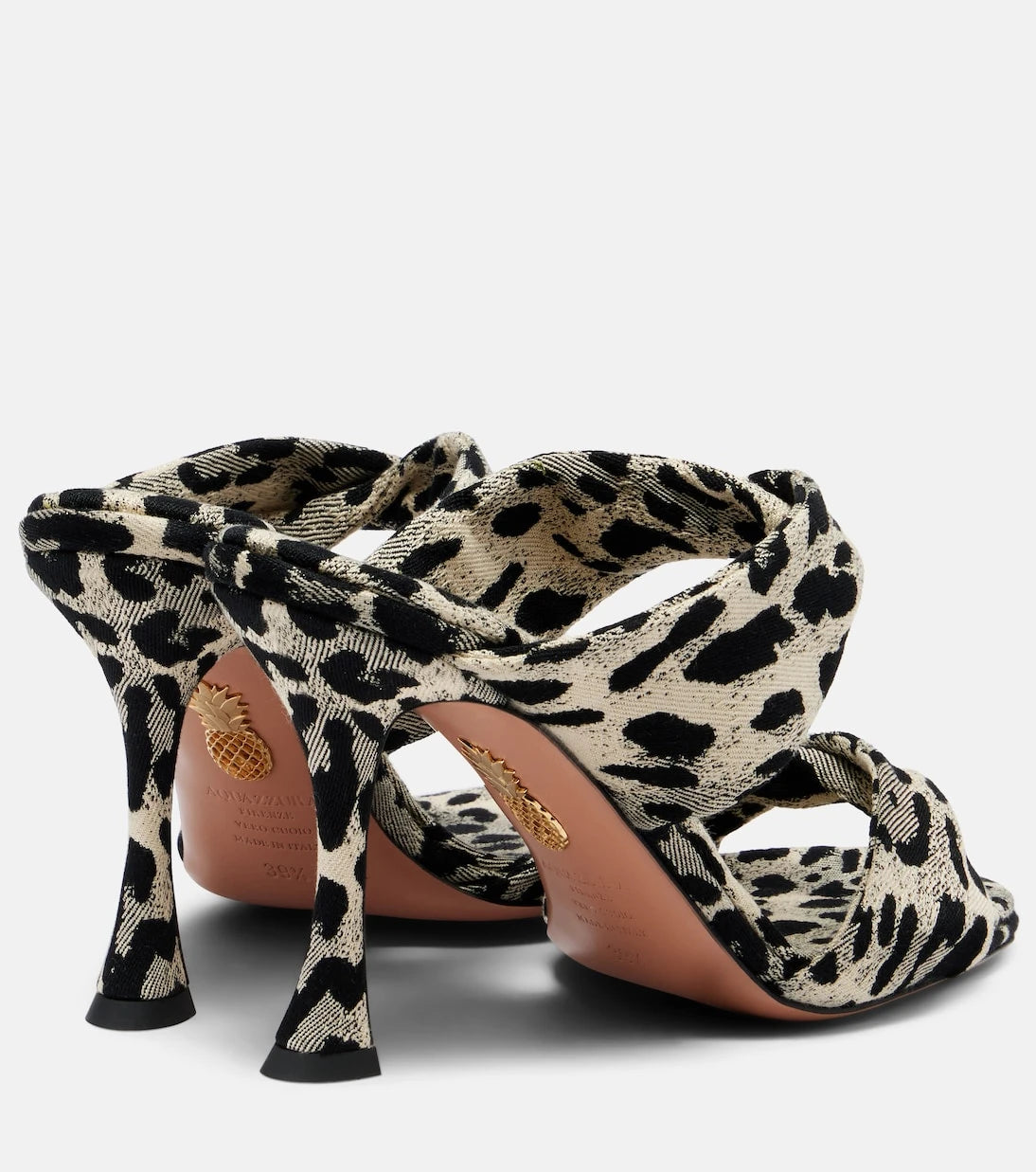 Aquazzura - Twist 95 leopard-print sandals