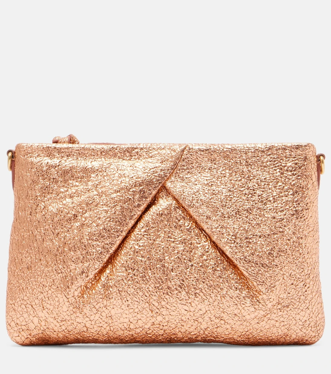 Dries Van Noten - Metallic leather clutch