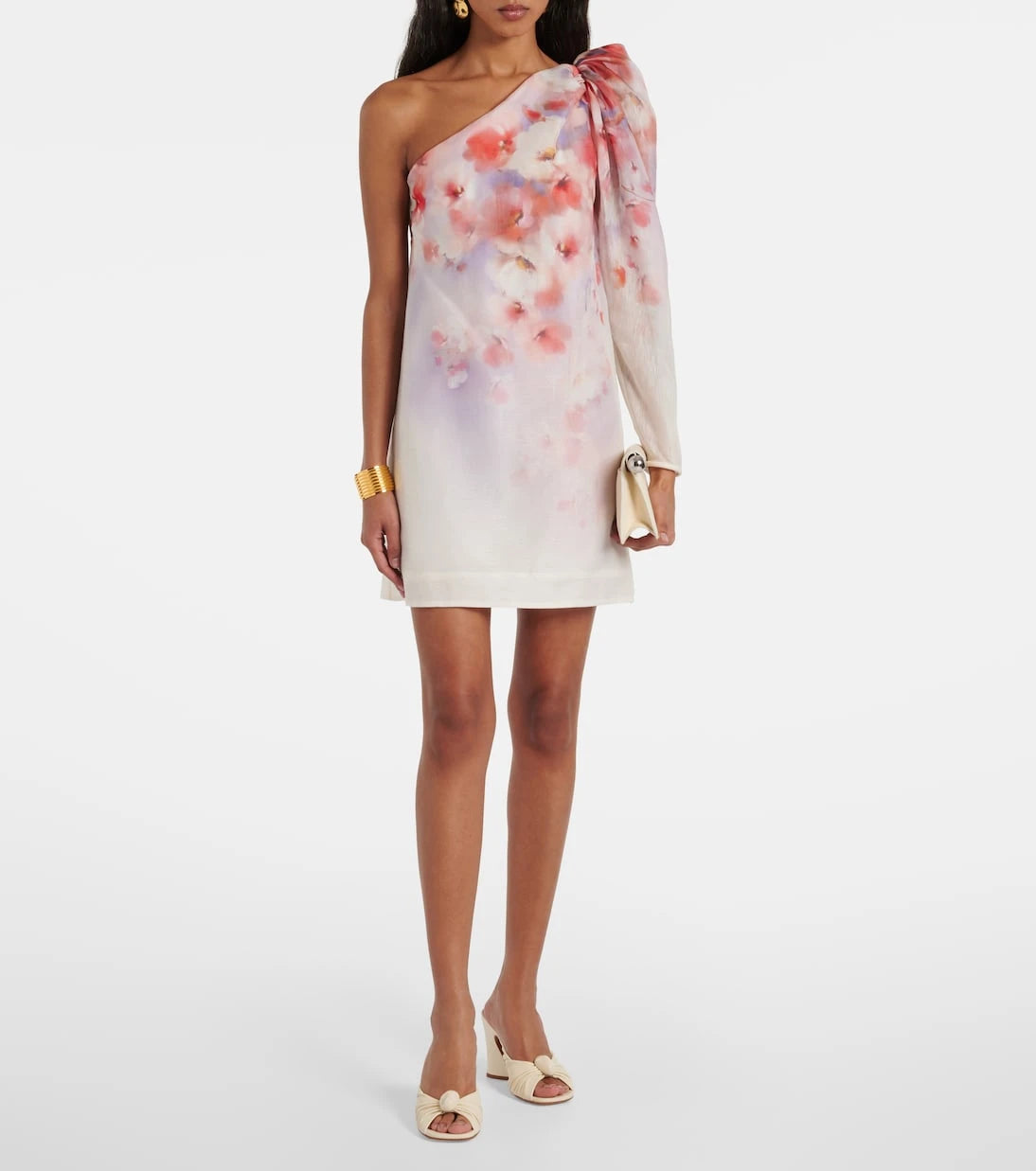 Zimmermann - Scarlet floral linen and silk minidress