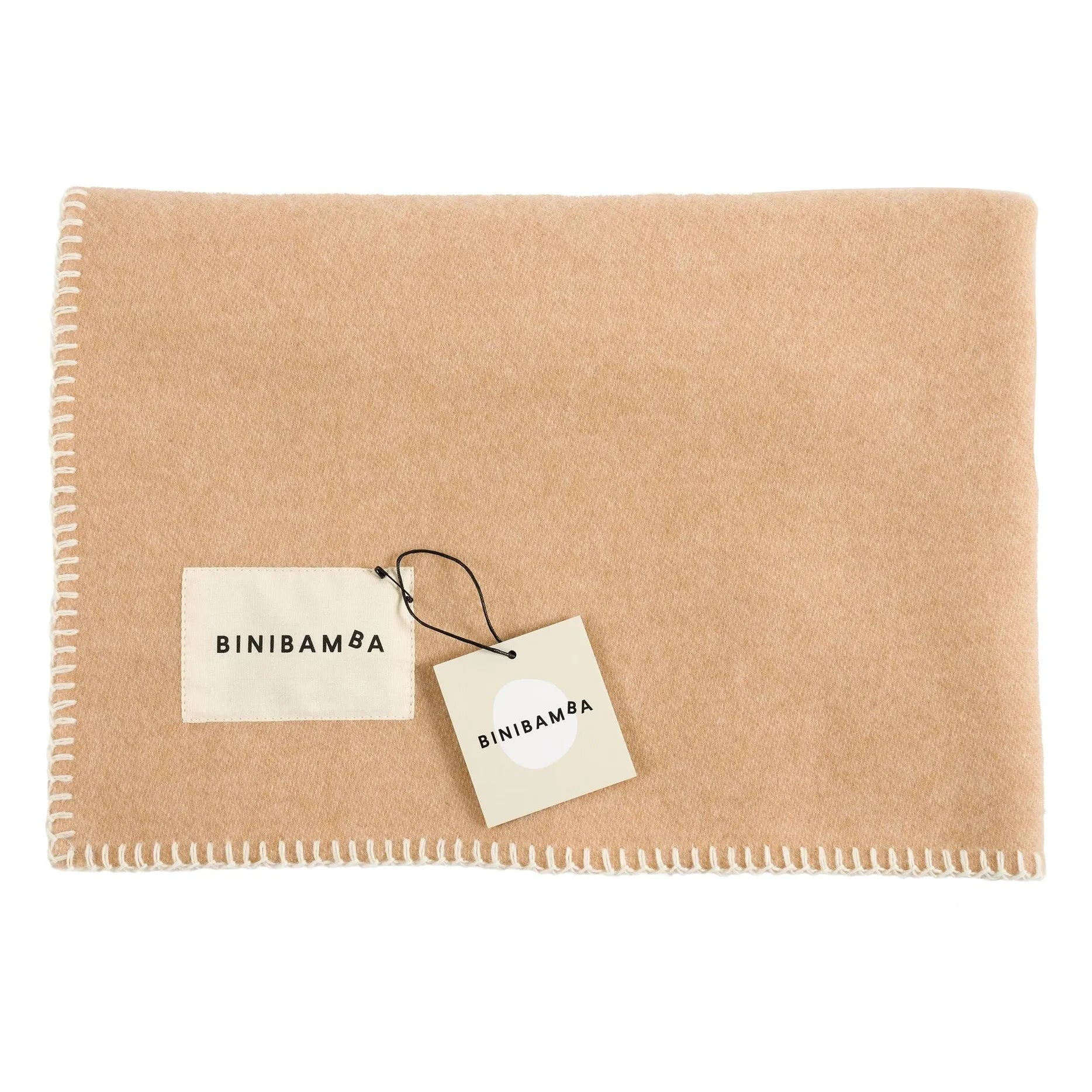 BINIBAMBA - Merino wool blanket | Peanut
