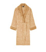 Faux Fur-Trim Monogram Robe
