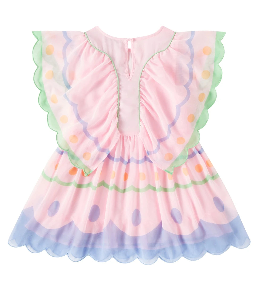 Stella McCartney Kids - Ruffled embroidered dress