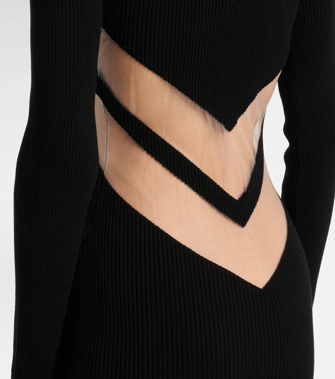 Jean Paul Gaultier - Paneled jersey midi dress