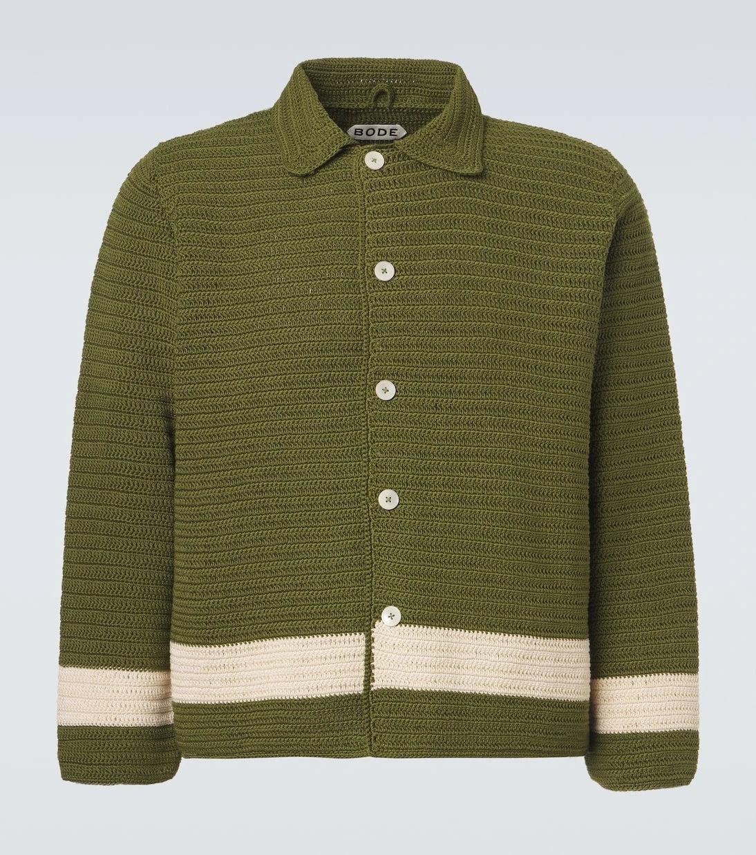 Bode - Marsh crochet cotton shirt