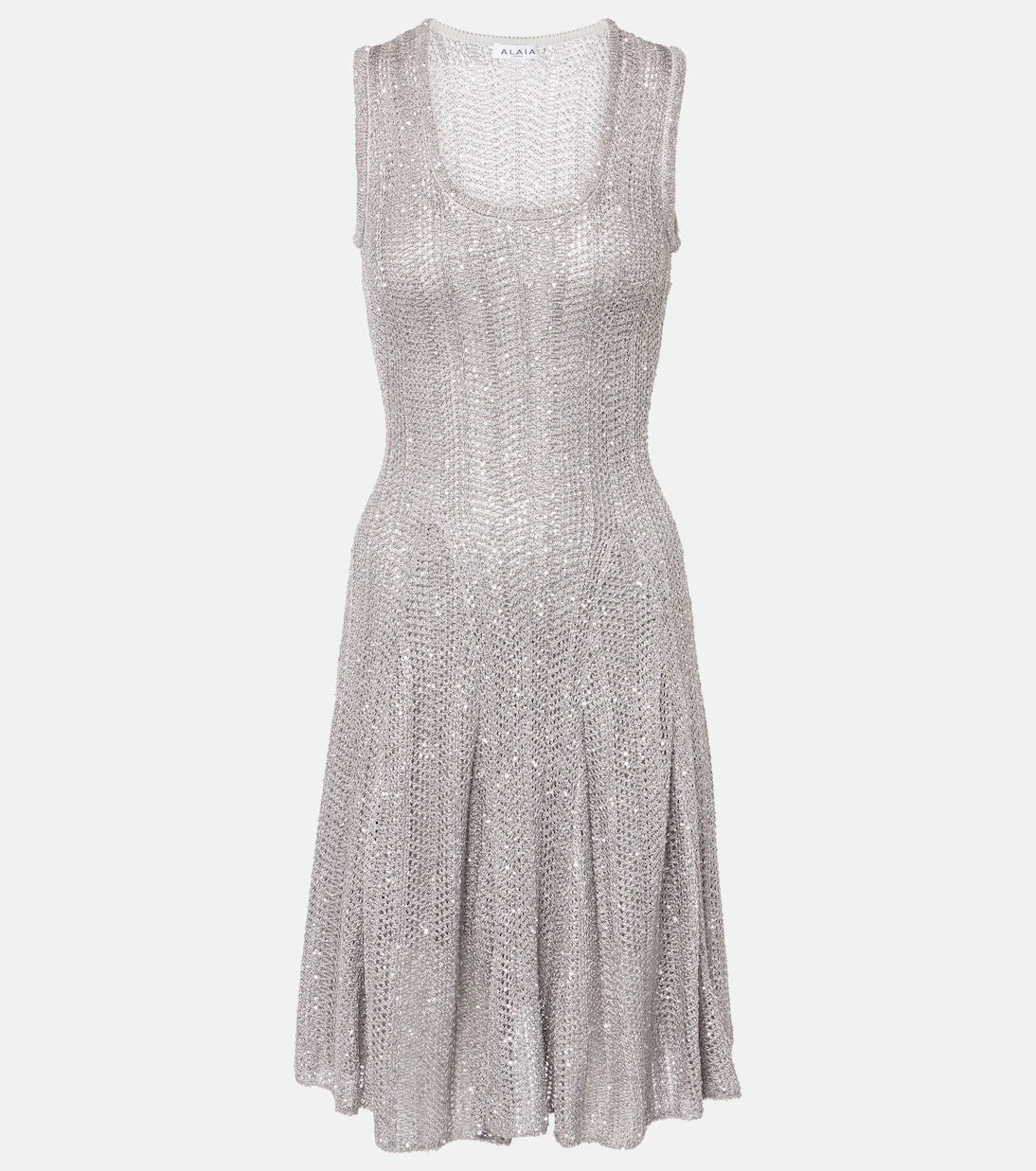 Alaïa - Sequined knitted minidress