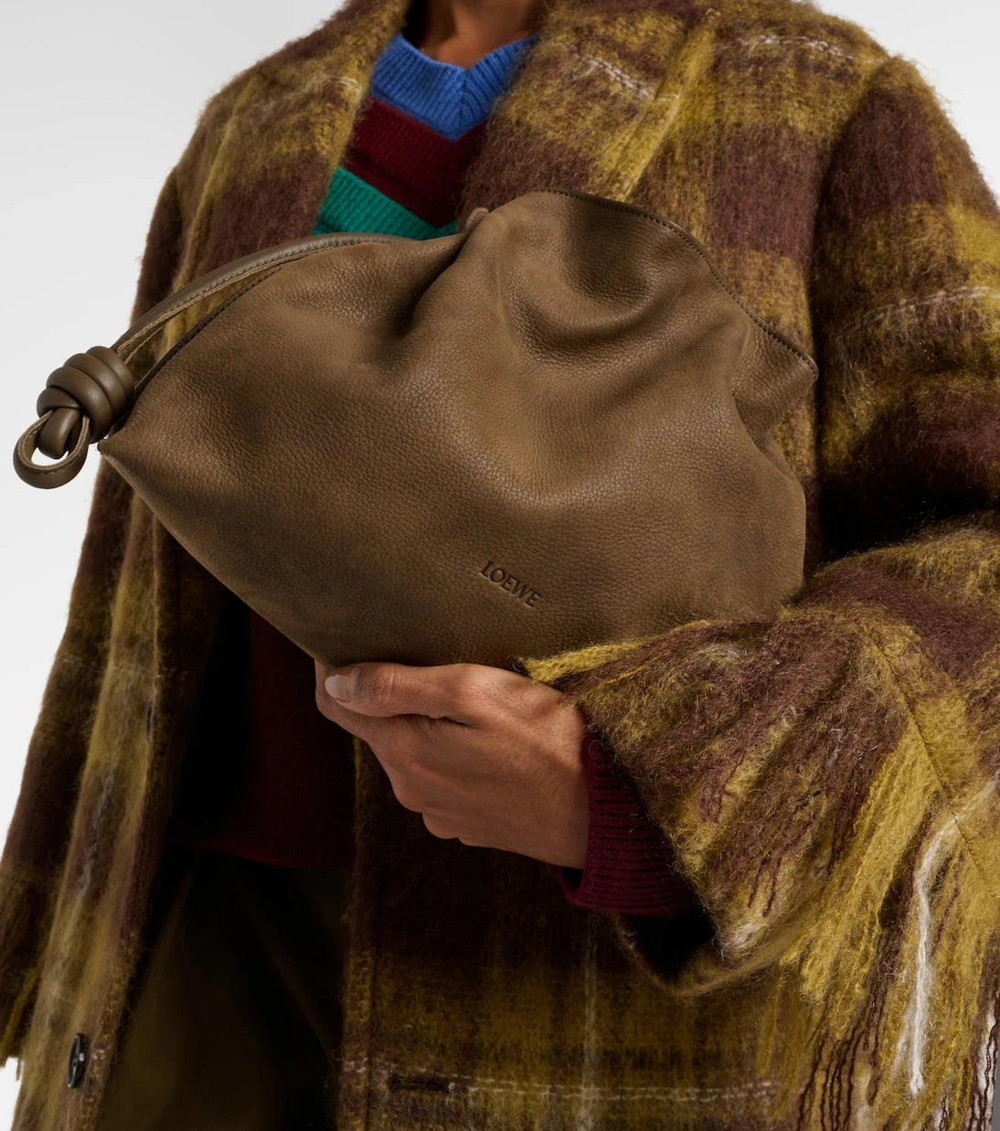 Loewe - Flamenco Medium suede clutch