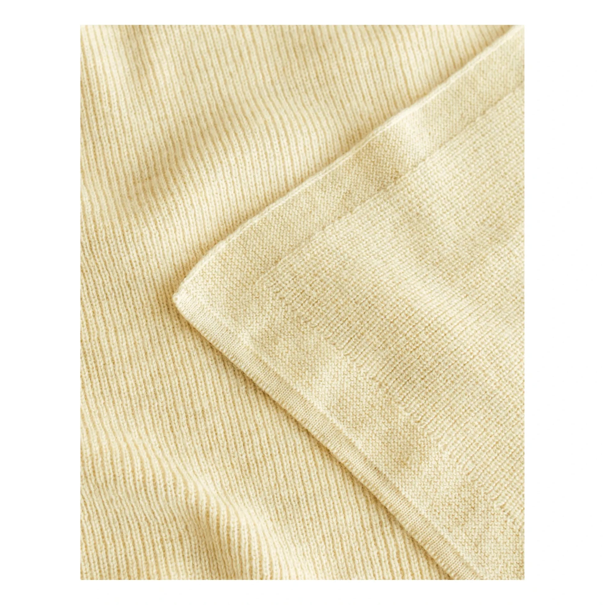 Hvid - Felix Merino Wool Blanket | Pale yellow