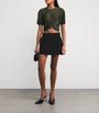 Paco Rabanne Green Jersey Ring-Gathered Crop Top