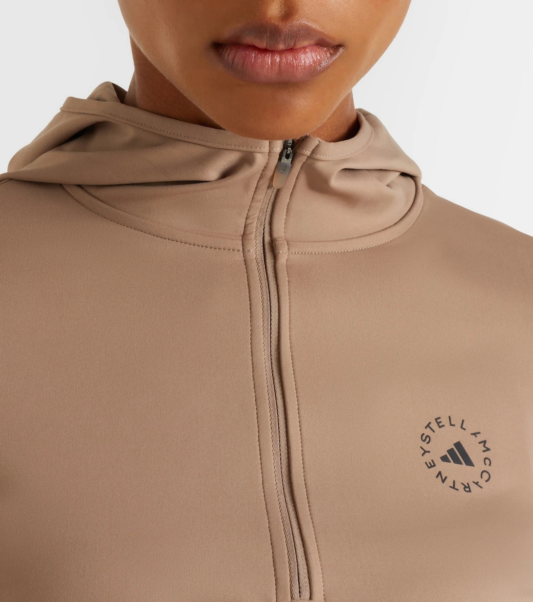 Adidas by Stella McCartney - Logo technical half-zip hoodie