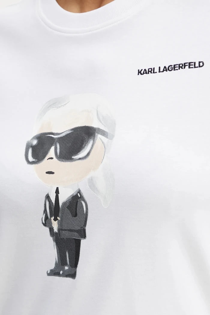 Karl Lagerfeld IKON AQUARELLE Pamuklu Tişört