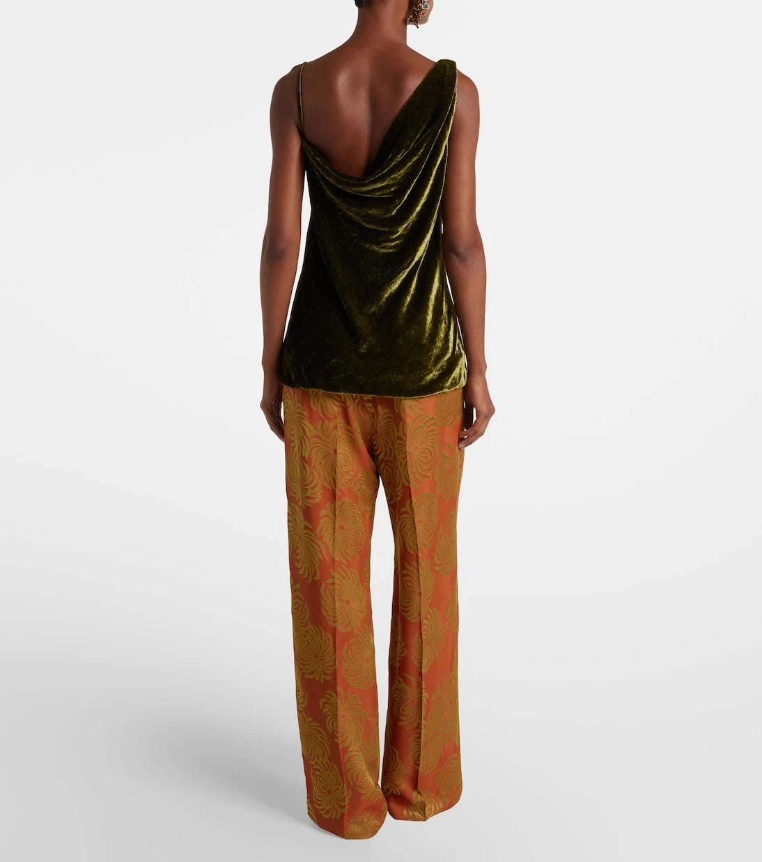 Dries Van Noten - Draped velvet top
