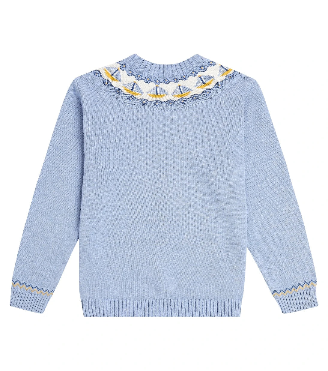 La Coqueta - Intarsia cotton sweatshirt