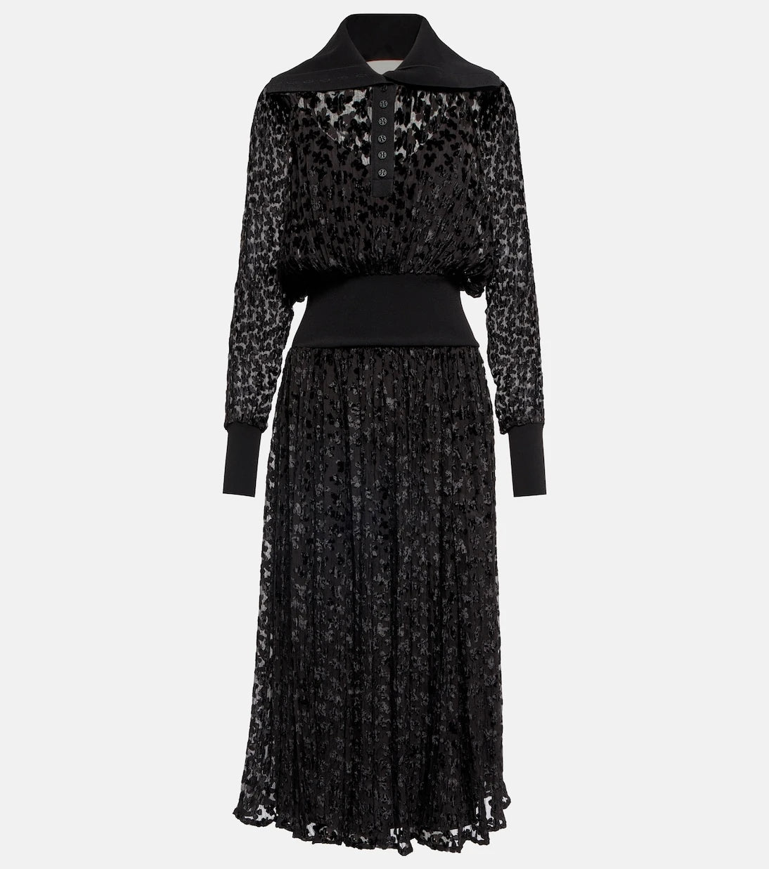 Tory Burch - Velvet devoré midi dress