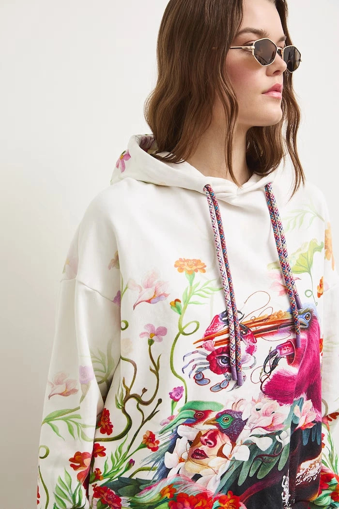 Pamuklu kadın kapüşonlu sweatshirt Medicine