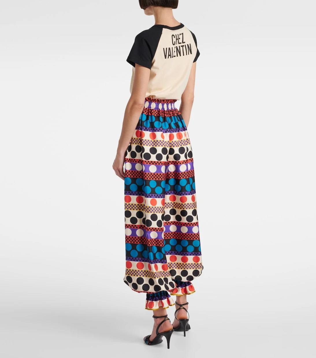 Valentino - Printed silk culottes