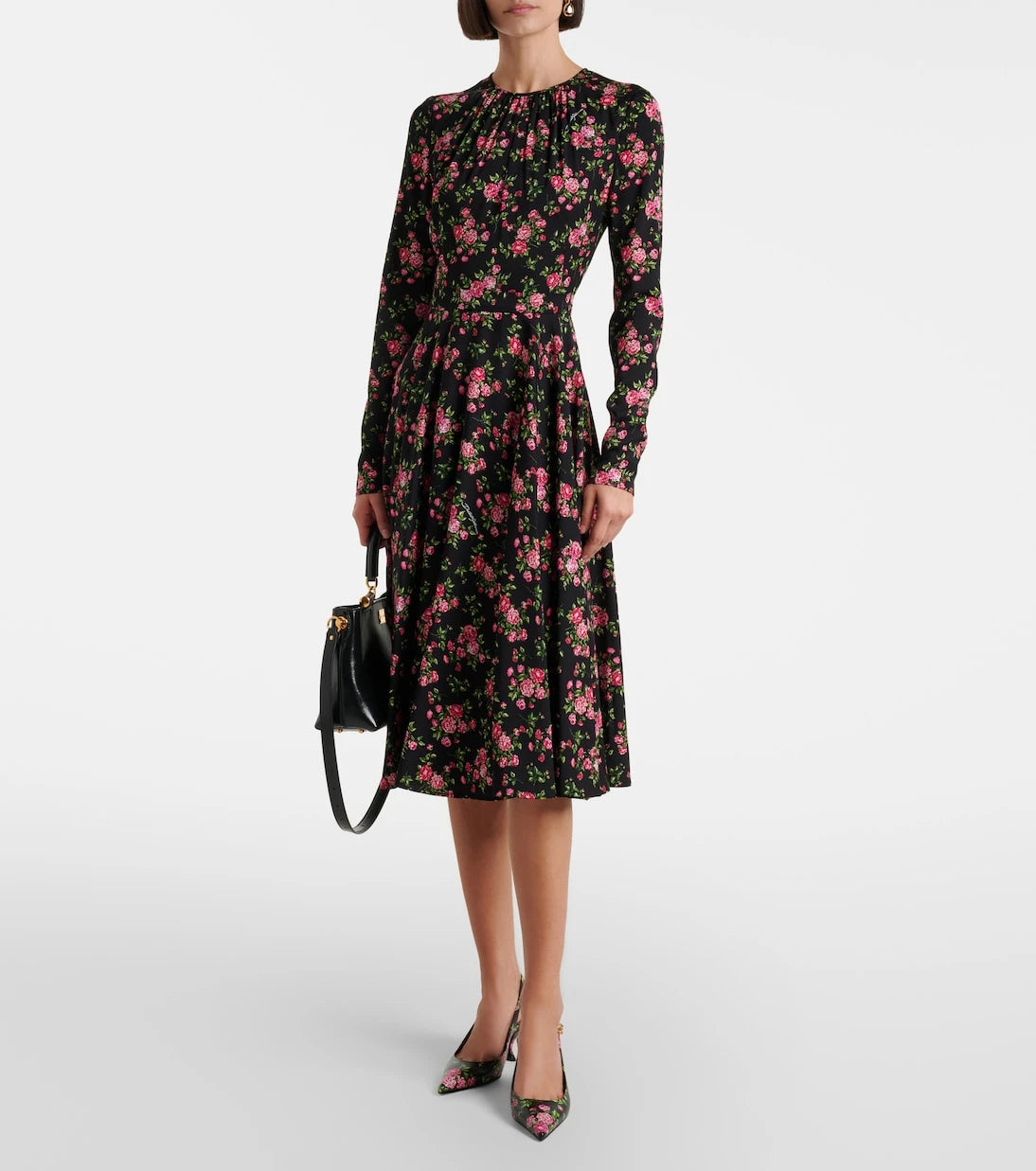 Dolce&Gabbana - Floral silk-blend midi dress