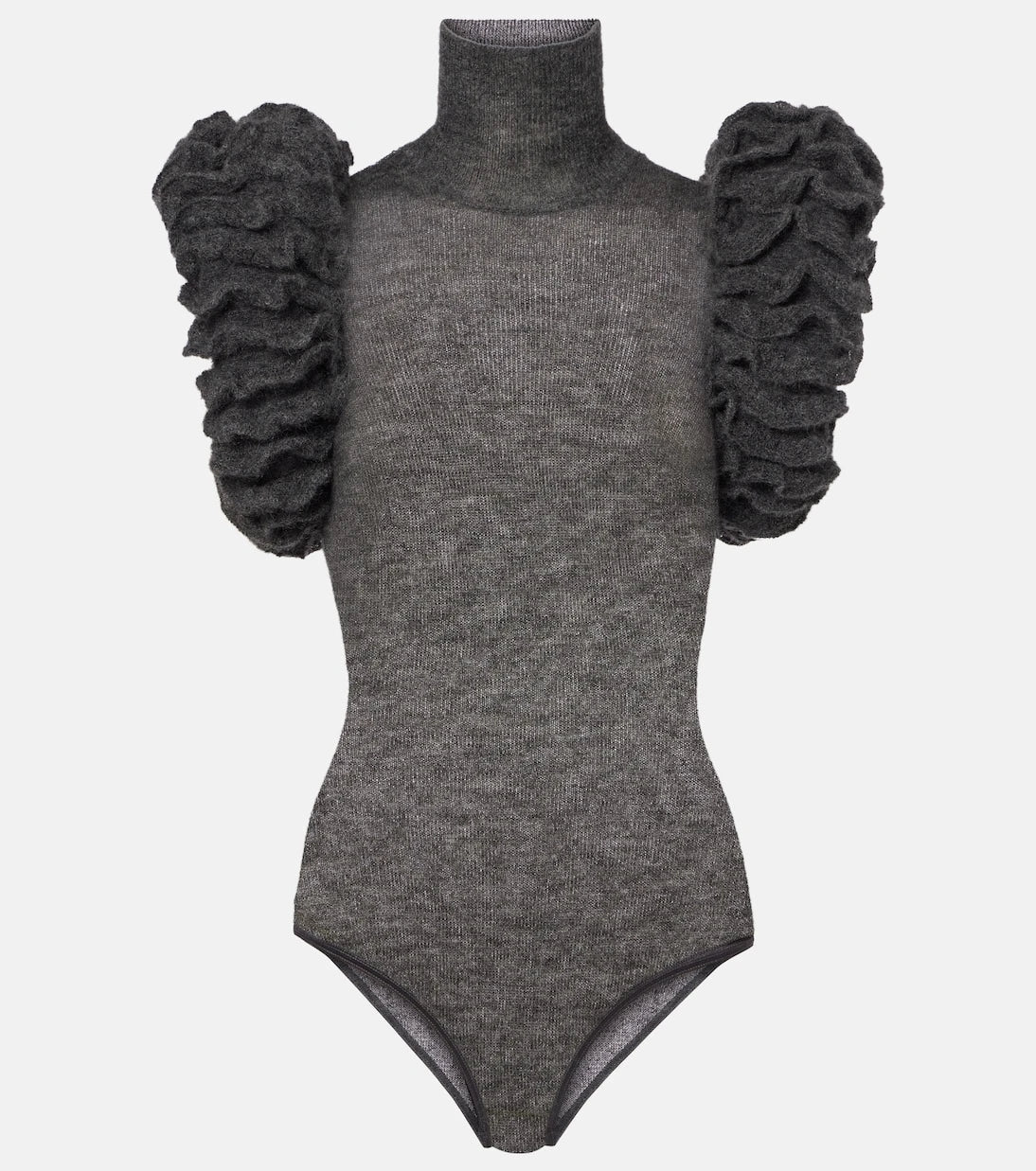 Alaïa - Fırfırlı moher ve yün karışımı body