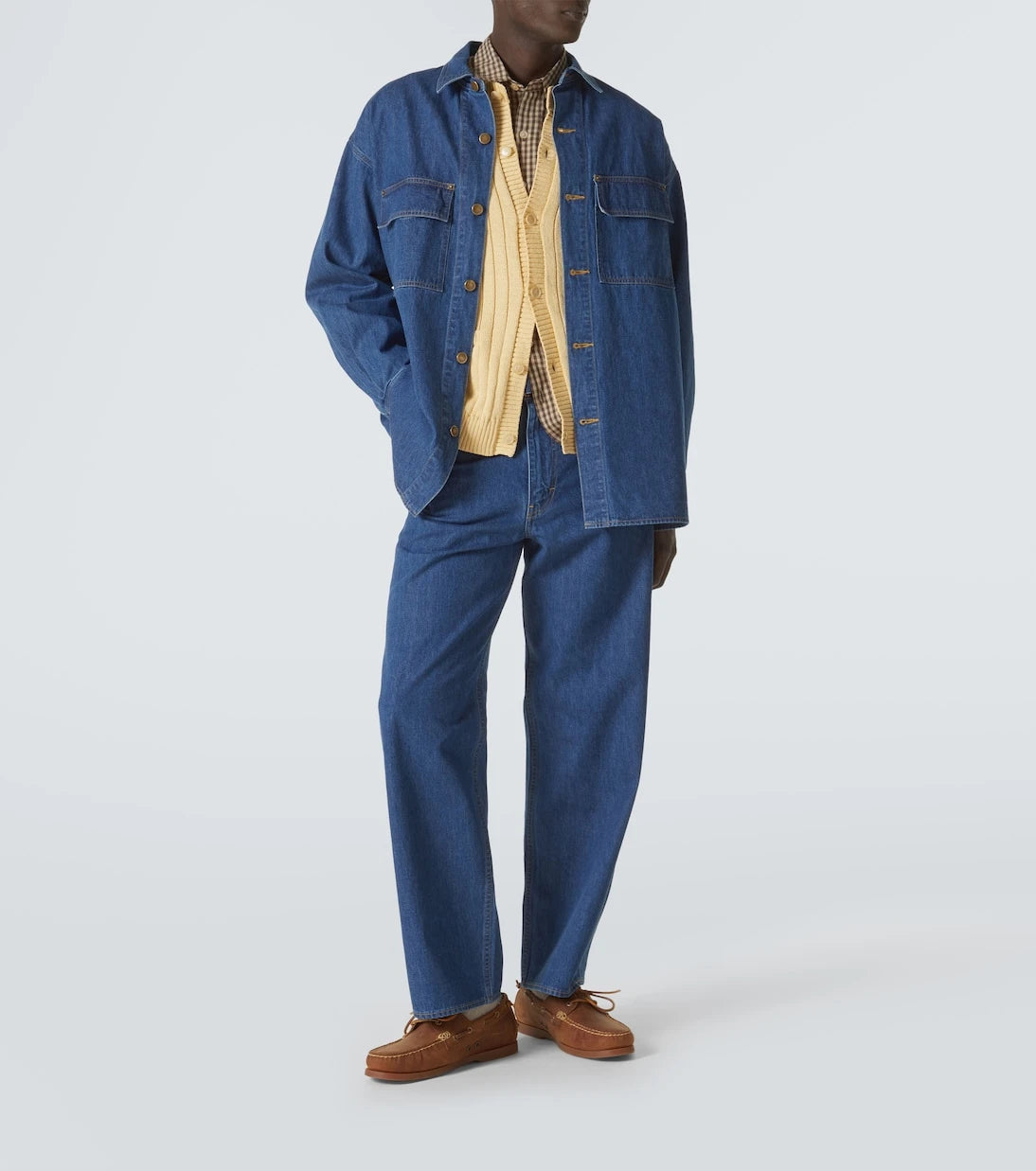 Auralee - Belted straight jeans