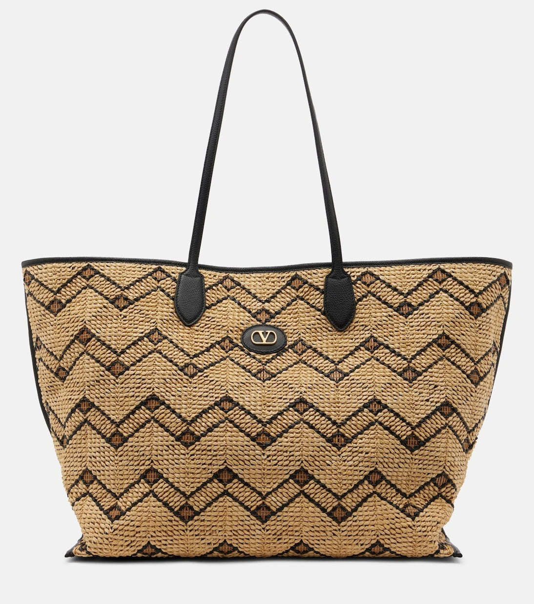 Valentino Garavani - VLogo Large raffia tote bag