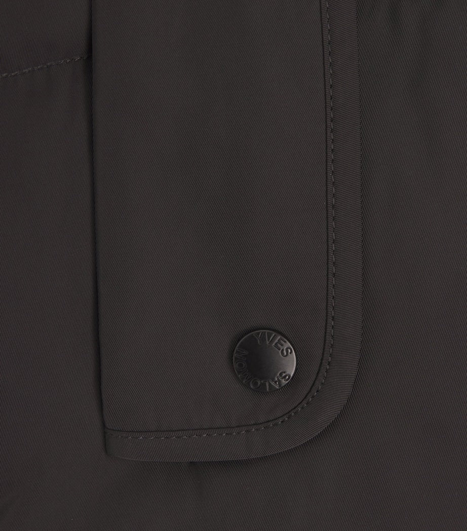 Yves Salomon Black Down-Mink Technical Puffer Jacket (55cm)